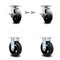 Service Caster 6 Inch Kingpinless Rubber on Steel Caster Brake & Swivel Lock 2 Rigid SCC, 2PK SCC-KP30S620-RSR-SLB-BSL-2-R-2 - alternate 1